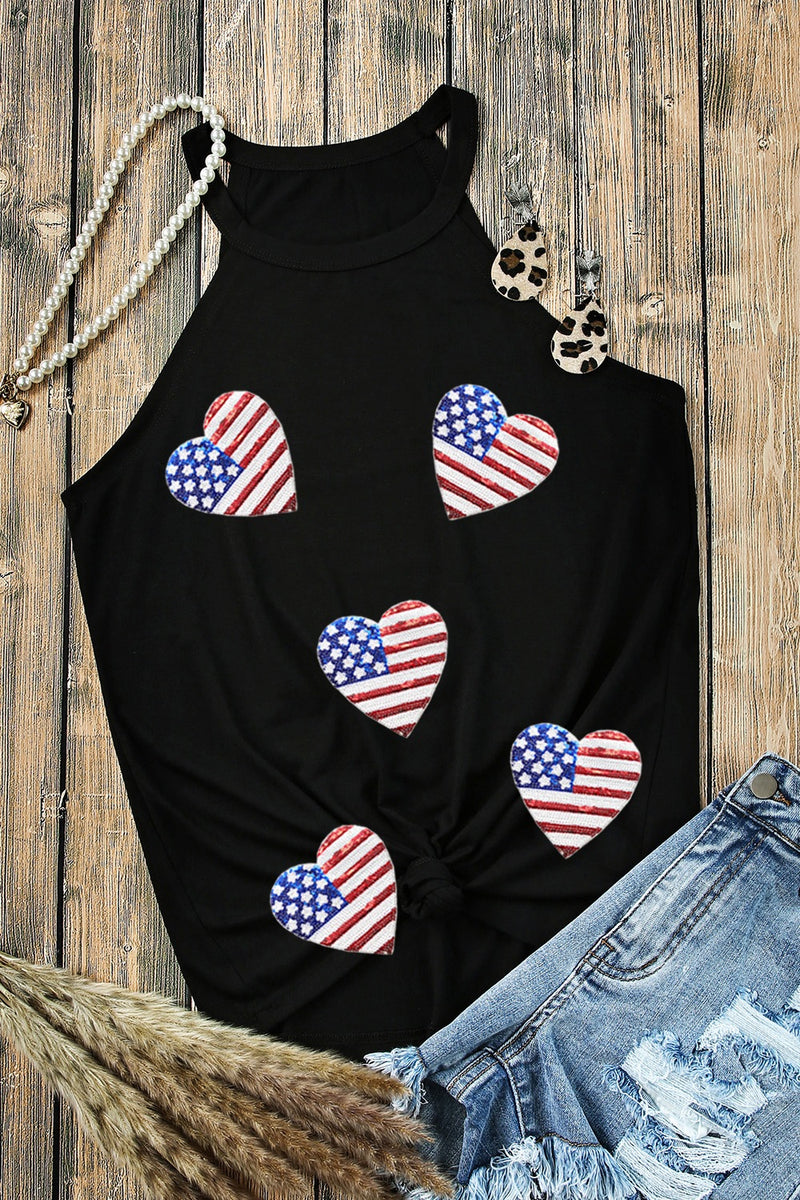 Heart US Flag Tank