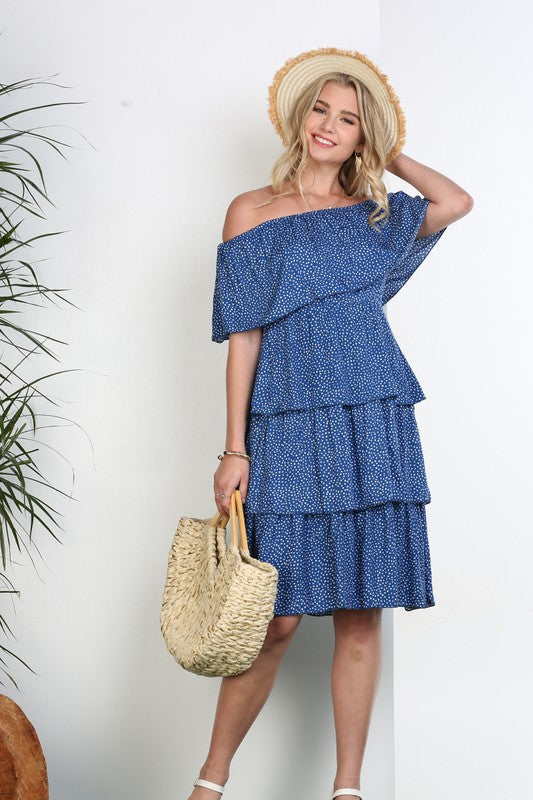 Shoulder Ruffle Dress