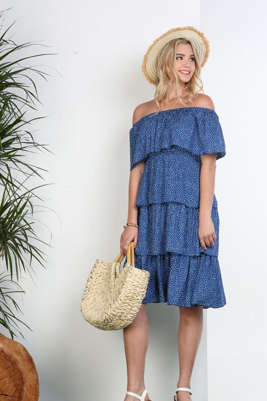 Shoulder Ruffle Dress