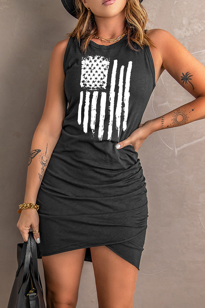 US Flag Graphic, Sleeveless Dress