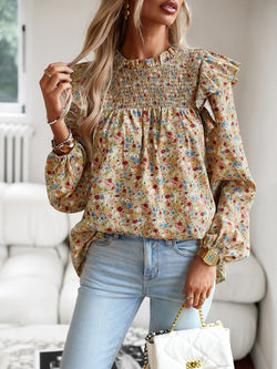Floral Shirt Long Sleeve Blouse
